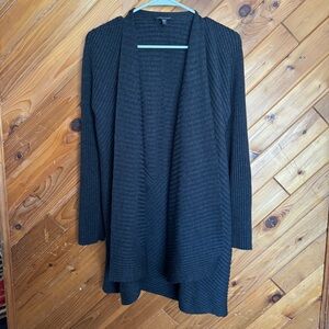 Eileen Fisher Black Open Front Cardigan